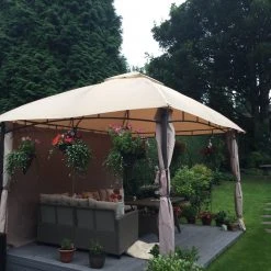Gazebo Spare Parts Ltd CLEARANCE - Canopy For 3m X 3.6m Homebase Dome Patio Gazebo - Two Tier