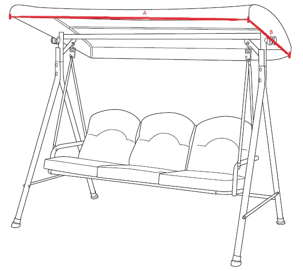 Gazebo Spare Parts Ltd Sale CLEARANCE - Canopy For Curved Swing Hammock - 197cm X 124cm 7 Gazebo Spare Parts Ltd Sale CLEARANCE - Canopy For Curved Swing Hammock - 197cm X 124cm